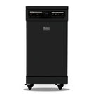 BLACK+DECKER 18" Portable Dishwasher - 8-Place Setting Capacity - 6 Wash Programs - Black-LED Display - displays remaining cycle time and delay start time. 
