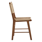 Modway Tindra Woven Dining Chairs 2-Piece Set - Walnut-Arrives Fully Assembled