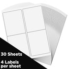 JAM Paper Mailing Address Labels, 4 x 5, White, 3 sets of 120 (4062903g)-White