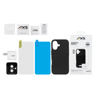 AXS Essential Bundle - PROTech Plus Case Screen Protectors and 20w Charger for iPhone 16 - Black-Screen protector - Fingerprint & Contaminant-Resistant Coating