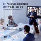 EMEET Luna Plus Meeting Conference Speaker and Microphone Kit-10 hours continuous usage with 2600mAh battery capacity.