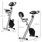 Soozier Foldable Exercise Bike with 8 Levels of Magnetic Resistance-Double X-frame support structure, making the product more stable