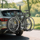 HOMCOM Hitch Mount Car Bike Rack-Fit wheels with tire widths up to 2.4" (6 cm), with minimum diameters of 14.6" (37 cm)
