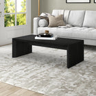 Hudson&Canal Oswin 48"W Rectangular Coffee Table - Black Grain-Clean with a soft, dry cloth and no harsh chemicals or abrasive cleaning materials