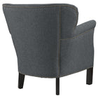 Modway Key Upholstered Fabric Armchair - Grey-Non-Marking Plastic Foot Glides