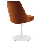 Modway Lippa Swivel Dining Performance Velvet Side Chair - White Rust-Assembly Required