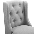 Modway Baronet Tufted Button Upholstered Fabric Counter Stool - Light Gray-Bar Stool Weight Capacity: 500 lb