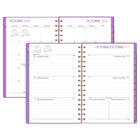 Mead 2027 Small Weekly/ Monthly Planner - 8-1/2" x 6" - Colour Pop Grape - Bilingual-Full 15 months of weekly/monthly planning + 3 monthly page spreads
