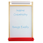 Flipside Magnetic Dry Erase Wall Easel with Paper Roll-Easily mounts to walls, hardware included