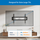 Mount-It! Heavy Duty XXL Fixed TV Wall Mount-VESA compatibility ranging from 50 x 50 to 900 x 600