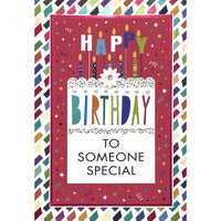 Rosedale Gold Birthday Greeting Cards/Envelopes - 5-1/2" x 8" - To Someone Special: Confetti - 6 Pack-Premium quality greeting cards