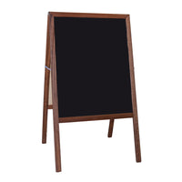 Flipside Stained Marquee Easel with Black Chalkboard - 42" H x 24" W-Ideal for announcements, sales and specials, menus, and much more