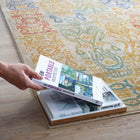 Modway Solimar Distressed Southwestern Aztec Area Rug - 5 ft W x 8 ft L - Multicolored-100% Soft cross-woven polyester