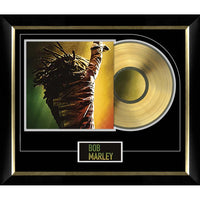 Bob Marley One Love Music Cover with Gold Vinyl - Framed Print - 28" x 24"-Premium music memorabilia