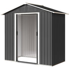 Outsunny Metal Garden Shed - 6.5 x 3.5' - Dark Grey-Lots of storage space
