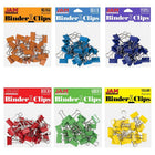 JAM Paper Colourful Binder Clips Assortment - Small - 3/4" (19 mm) - Rainbow Assortment - 150 Pack-Colour: Assorted Rainbow Colours (Red, Yellow, Orange, Green, Blue, Purple) | Made of tempered steel for an extra strong hold