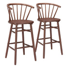 Zuo Stenger Barstool - Walnut - Set of 2-Ergonomic and supportive footrest