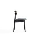 Manhattan Comfort Colbert 17.52" Industry Chic Upholstered Dining Chair - Black and Grey - Set of 2-Seat Height Measures: 18.11 in. With Weight Capacity of 275 lb
