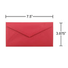 JAM Paper Monarch Envelopes, 3.88 x 7.5, Brite Hue Red Recycled, 1000 Pack (151014B)-Opening: Booklet