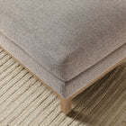 Modway Roscoe Fabric Ottoman - Pewter-Non-Marking Foot Caps