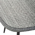 Modway Endeavor 36" Outdoor Patio Wicker Rattan Dining Table - Grey-Water and UV Resistant