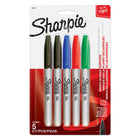 Sharpie Permanent Markers - Fine Tip - Assorted Colours - 5 Pack-Pen-style, fine tip permanent marker for precision marking, labelling, or addressing