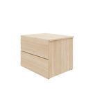 Nexera James Nightstand With 2-Drawers - Natural Blonde Oak-2 convenient storage drawers on solid metal slides