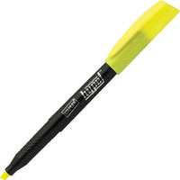 Staples Hype! Pen-Style Highlighters - Chisel Tip - Yellow - 6 Pack-Writes and highlights with the ease and precision of a pen