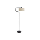 Monarch Specialties 61" H Contemporary Floor Lamp - Black Metal / Beige Shade-This stylish 61"h floor lamp with features a sleek, round black metal base and contemporary c-shaped arm, topped with a stylish linen-blend, beige fabric drum shade, makes it the perfect decorative accent piece to illuminate any modern livingroom, bedroom, or office space