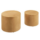Modway Amani Round Nesting Coffee Tables - Natural - Set of 2-Arrives Fully Assembled