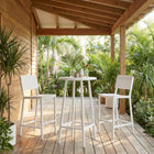 Zuo Ren Bar Table - White-Dimensions: 23.6" L x 23.6" W x 42.9" H