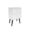 Manhattan Comfort Liberty 2.0 Nightstand, White (204AMC6)-Modern Nightstand for Bedroom or Living Room use.