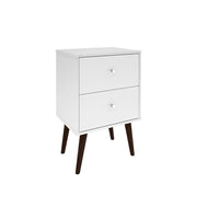 Manhattan Comfort Liberty 2.0 Nightstand, White (204AMC6)-Modern Nightstand for Bedroom or Living Room use.
