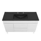 Modway Render 48" Single Sink Bathroom Vanity - White/Black-Ceramic Sink Basin