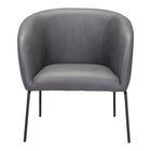 Zuo Quinten Accent Chair - Vintage Grey-Plush and durable faux leather fabric