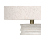 Monarch Specialties 28" H Table Lamp - Cream Resin / Ivory / Cream Shade-Assembled dimensions: 15 in. L x 15 in. W x 27.5 in. H. base: 6.5 in. L x 6.5 in. W x 15 in. H. shade: 15 in. L x 15 in. W x 11 in. H
