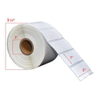 Premium Tape Direct Thermal Labels - 1" Core - 2" x 1" - 1300/Roll - 4 Rolls-Compatible with Zebra labels 
