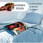 Bell+Howell Kids Weighted Blanket - 7 lb. - Cars-NON TOXIC and FIXED, Inner layer composed of non toxic, odorless, hypoallergenic glass beads. Glass beads are fixed and do not roll to one side of the blanket.