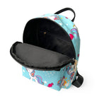 Nicci Kids Backpack with Unicorn Print - Light Blue-Gold finish hardware
