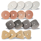 Yellow Door Threading Pebbles 16-Piece Set-Children love handling stones and this set of 16 tactile threading pebbles will invite sensory play