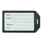 Beslayn Heavy Duty Luggage Tags With Plastic Loops - Window Cover & Inserts Included - Black - 10 Pack-Bold Colors Make Your Luggage Easy to Identify and Recognize