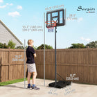 Soozier Portable Basketball Hoop Outdoor-2 wheels on the base ensure easy movement
