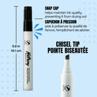 Hilroy Permanent Markers - Low Odour Ink - Chisel Point - Black - 12 Pack-Snap cap:Hilroy Permanent Markers are designed with a secure snap closure that prevents ink from drying out. The cap fits tightly for easy, reliable use, helping maintain ink quality and extend the life of the marker