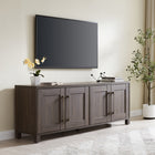 Hudson&Canal Chabot TV Stand for TV's up to 75" - Alder Brown-Constructed of sturdy MDF materials in a handcrafted Alder Brown finish