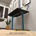 Mount-It! Compact Electric Standing Desk with 40" Table Top - Black-Designed with a sturdy steel frame and a particle board tabletop, this desk is durable and dependable for every task