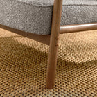 Modway Charlie Boucle Upholstered Armchair - Taupe-Rubberwood Frame