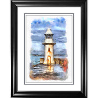 Lighthouse - Framed Print - 28" x 36"-High-quality art print professionally matted and framed