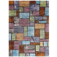 Modway Success Nyssa Abstract Geometric Mosaic Area Rug - 4 ft W x 6 ft L - Multicolored-Abstract Geometric Mosaic Area Rug