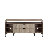Manhattan Comfort DUMBO 62.99" Modern TV Stand - Rustic Grey-Mid-Century Modern TV Stand for Living Room Use