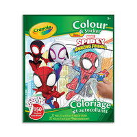 Crayola Colour & Sticker Book - Spidey & Friends-Includes 32 colouring pages and 4 sticker sheets
